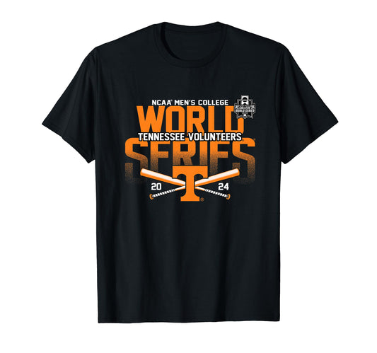 Tennessee Volunteers College World Series 2024 Baseball Fade T-Shirt