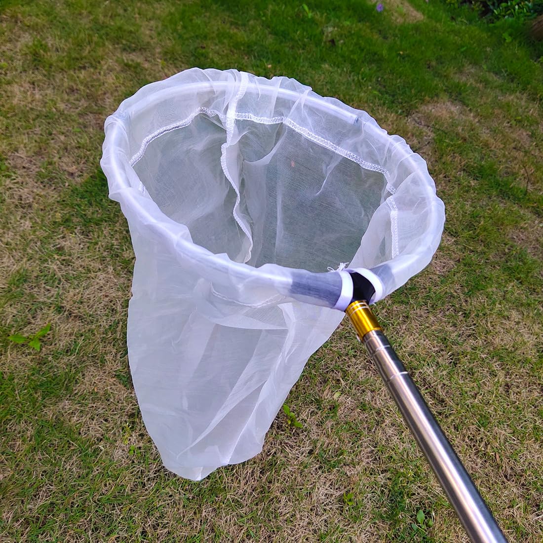 Telescopic Insect and Butterfly Net Catching Insects Bugs Fishing Nets, Stainless Steel Handle Extends from 15 Inches to 59 Inches