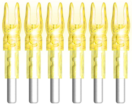 XHYCKJ 6PCS S Led Lighted Nocks for Arrows with .244" Inside Diameter,Screwdriver Included