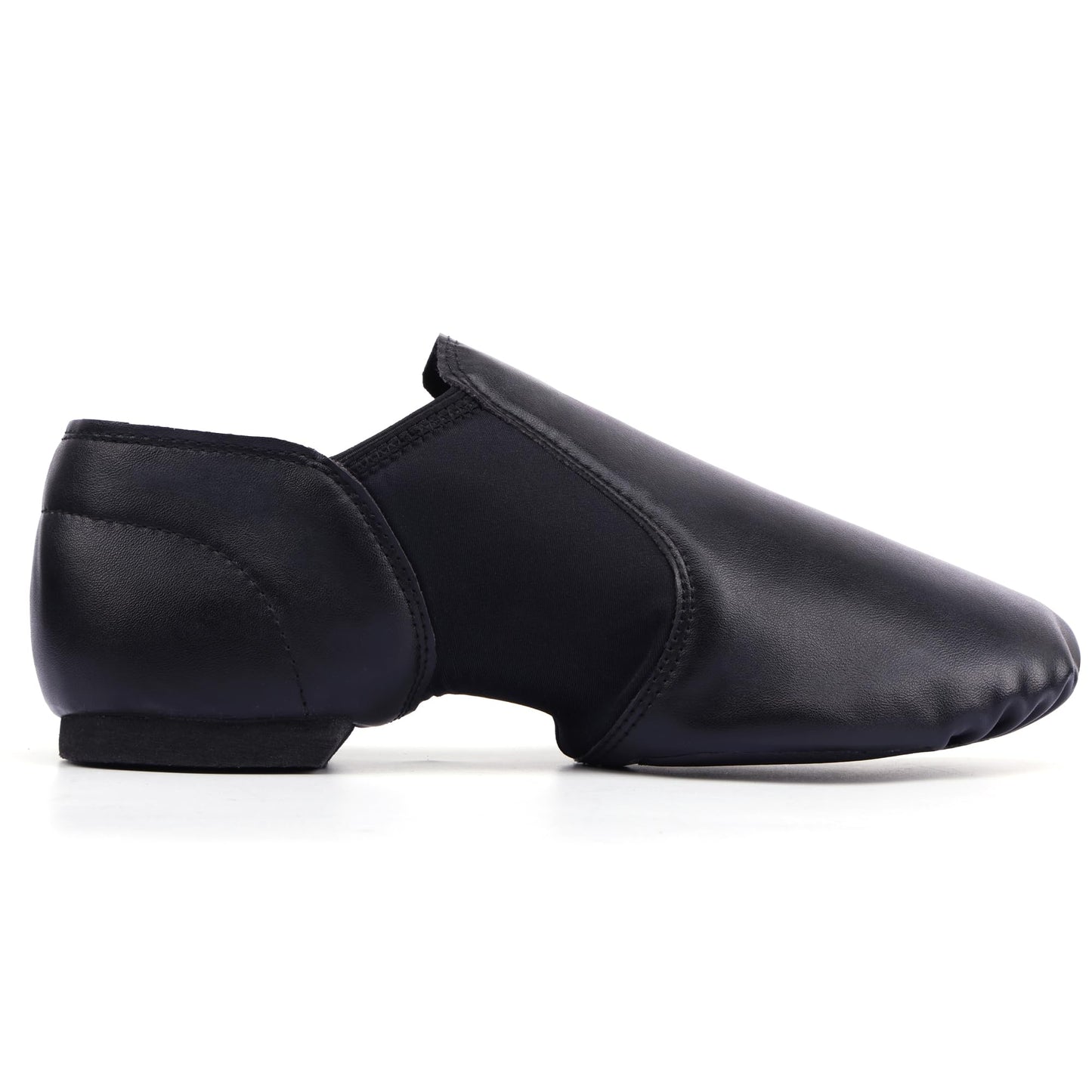 Linodes Unisex PU Leather Jazz Shoe EVA Sole Women/Men Dance Shoe-Black 7