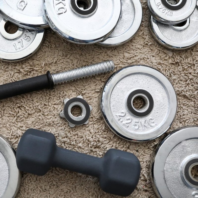 GOOHOCHY Dumbbell Bar Washer Rings 20Pcs Flat Rubber Gasket Washers for Barbell Accessories Gym Weightlifting Equipment Home Workout Stability Fastener Parts