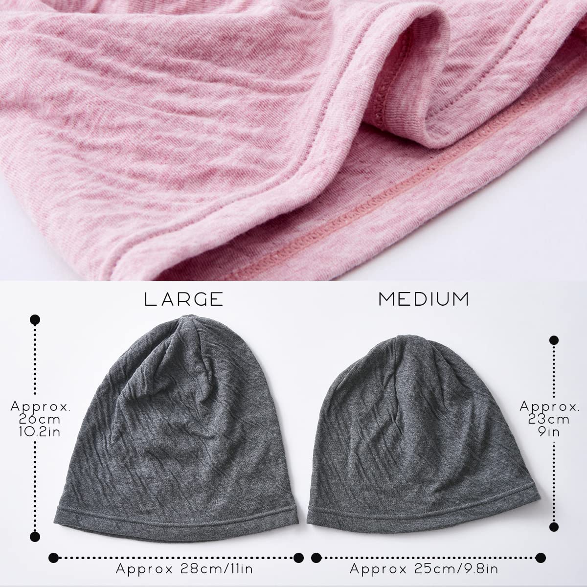 CHARM Organic Cotton Beanie for Women - Cotton Knit Beanie for Men Made in Japan Anti Static Winter Summer Chemo Hat Dark Gray L