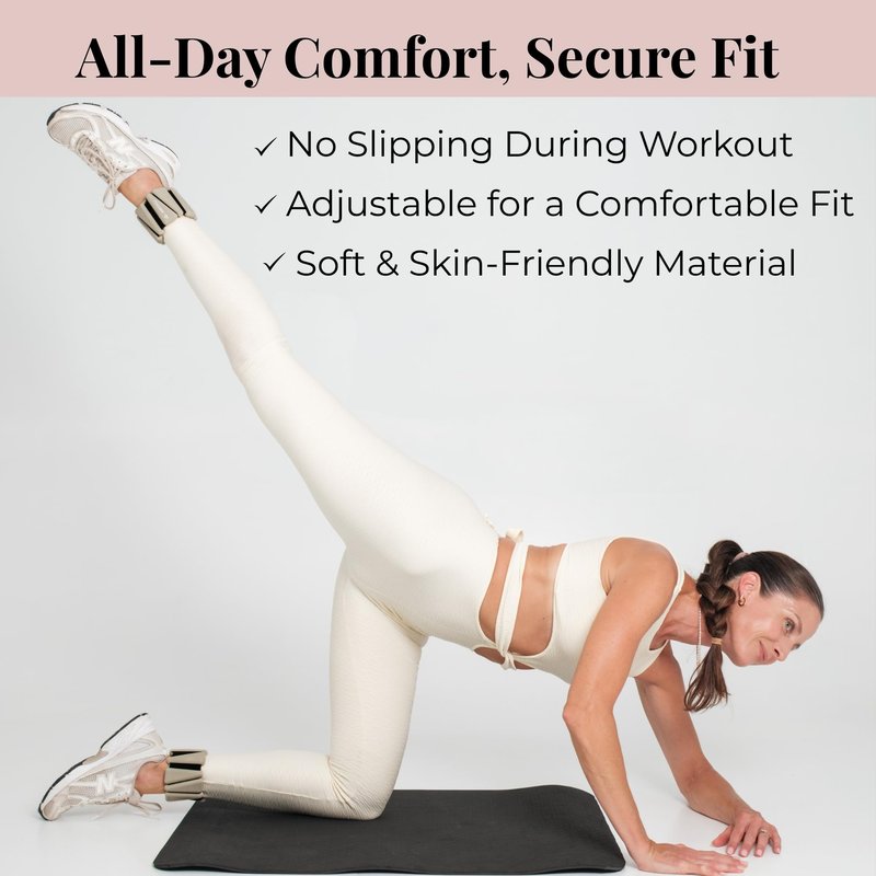 AMOYOU Wrist & Ankle Weights for Women – 2 lb Ankle Weights (Set of 2, 1 lb Each) | Arm Weights for Women | Leg Weights for Walking, Yoga, Cardio & Strength Training