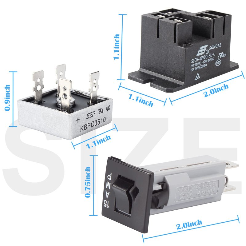 Dewkake Club Car Battery Charger Repair Kit for 48V Powerdrive 1 & 2 Battery Charge, OEM# 17930/22110