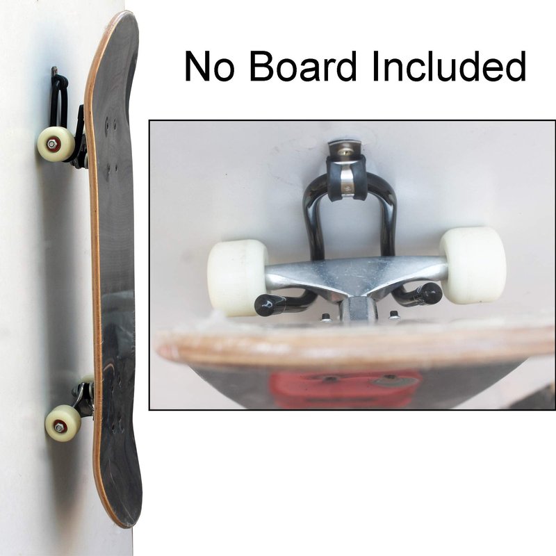 YYST Skateboard Wall Mount Wall Hanger Rack Storage Display - W/Hardware - No Board Included - W Style - 4/PK