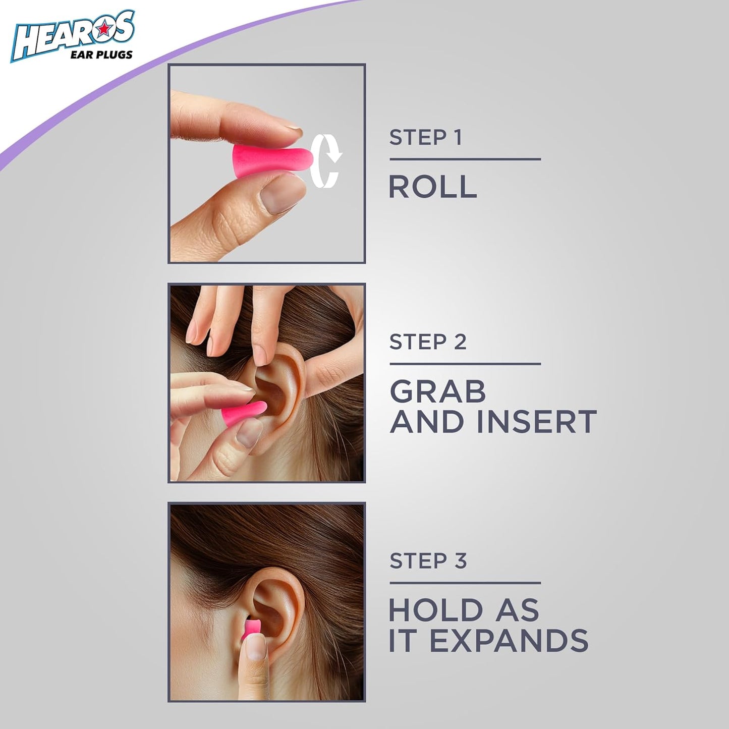 Sleep Ear Plugs - HEAROS Pretty in Pink, 14 Pairs for Comfortable Sleeping