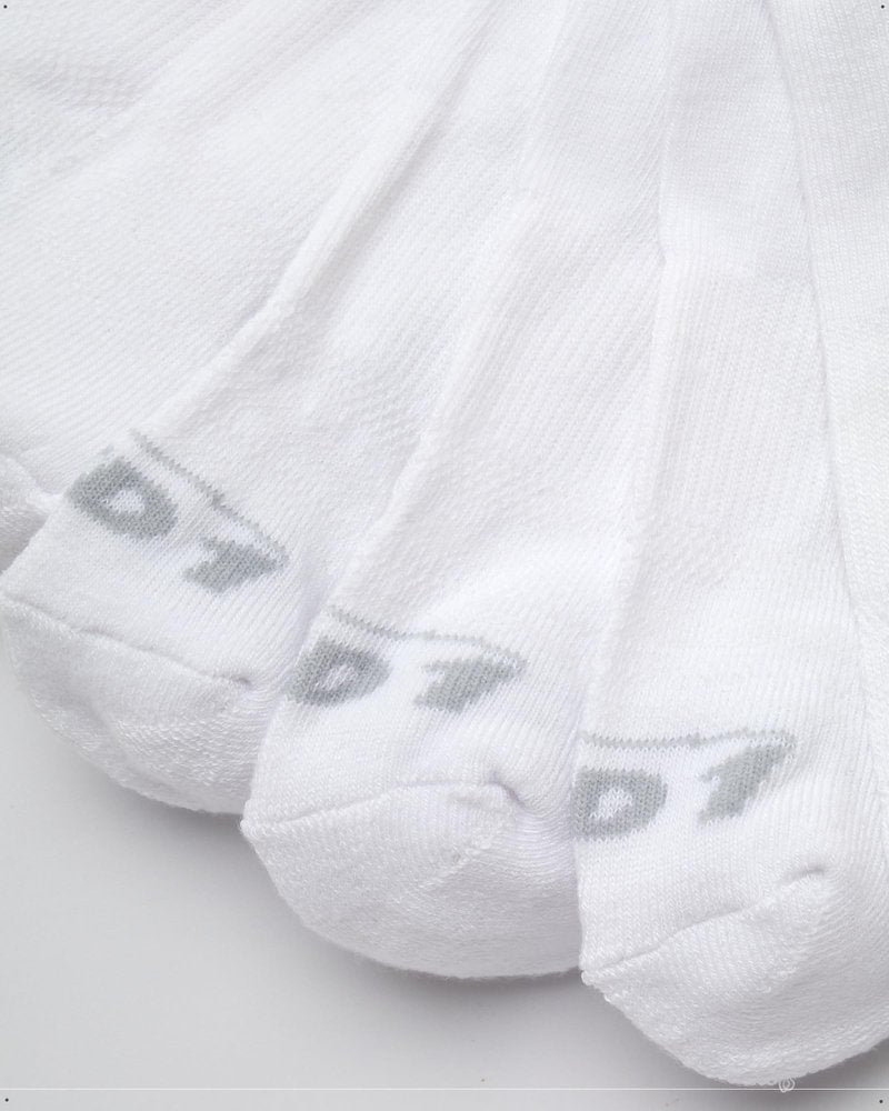 AND1 Boys Low Cut Socks - 16 Pack Cushioned Moisture Wicking Athletic No Show Socks for Boys for Sports and Running, Size Medium-Large, White