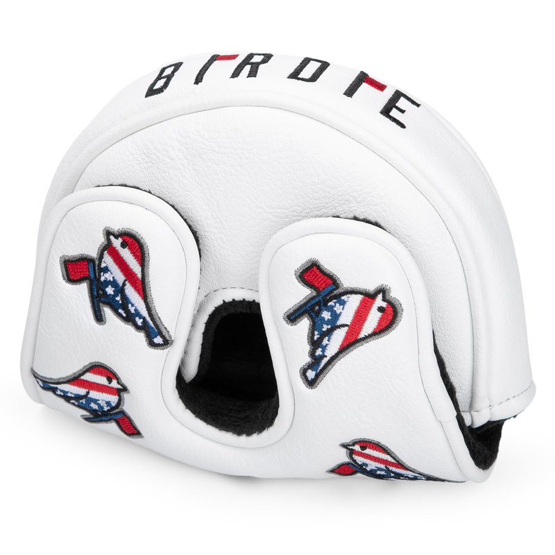 Golf Head Covers Birdie Driver Covers 3 Wood Headcover Hybrid Head Covers Embroidery Leather USA American Flag Golf Club Headcovers Golf Mallet Putter Cover for OZ1 (Mallet Putter Cover for OZ1)