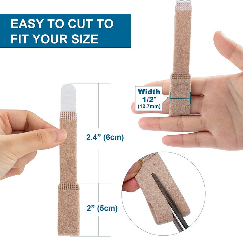 Finger Buddy Wraps - 12 PCS Finger Loop Tapes for Broken, Jammed, or Swollen Fingers | Splint Brace for Joint Support