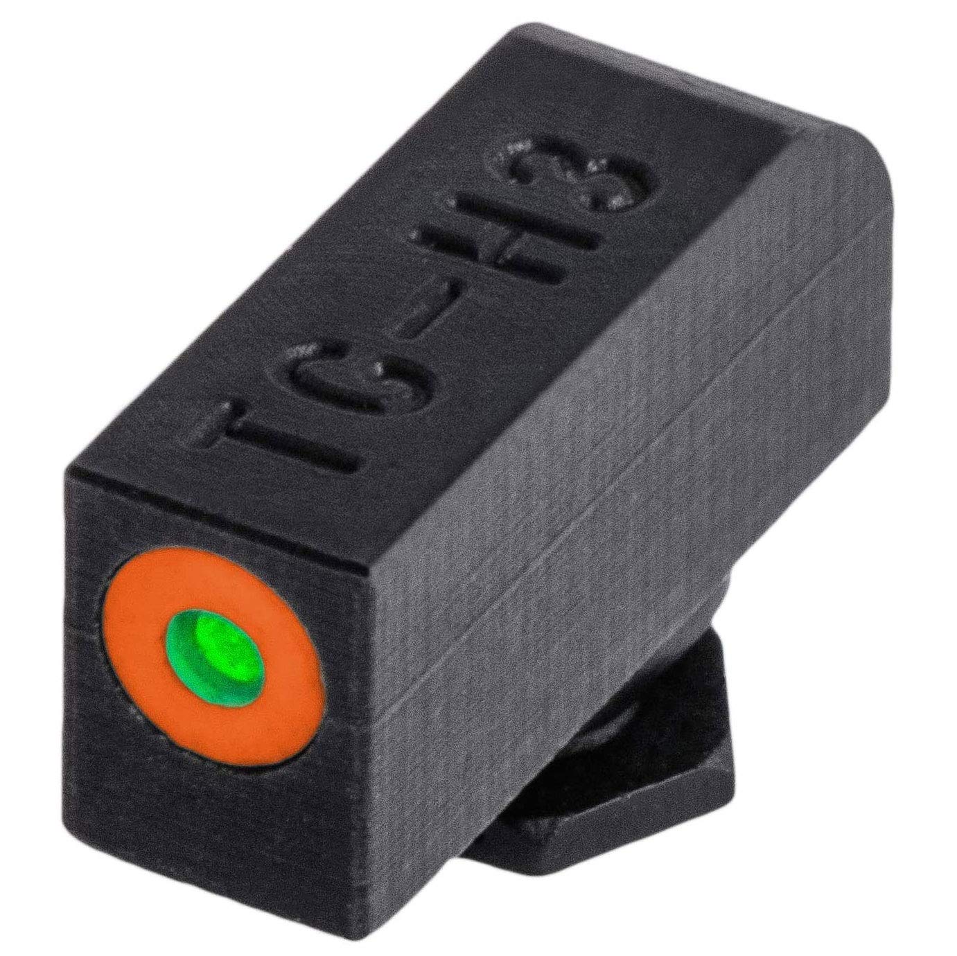 TRUGLO Tritium Pro Night Sights, Compatible with Glock 42/43 MOS Handgun Models | Compact Durable Glow-in-The-Dark Front & Rear Gun Sight Set with Orange Focus Lock Front Ring