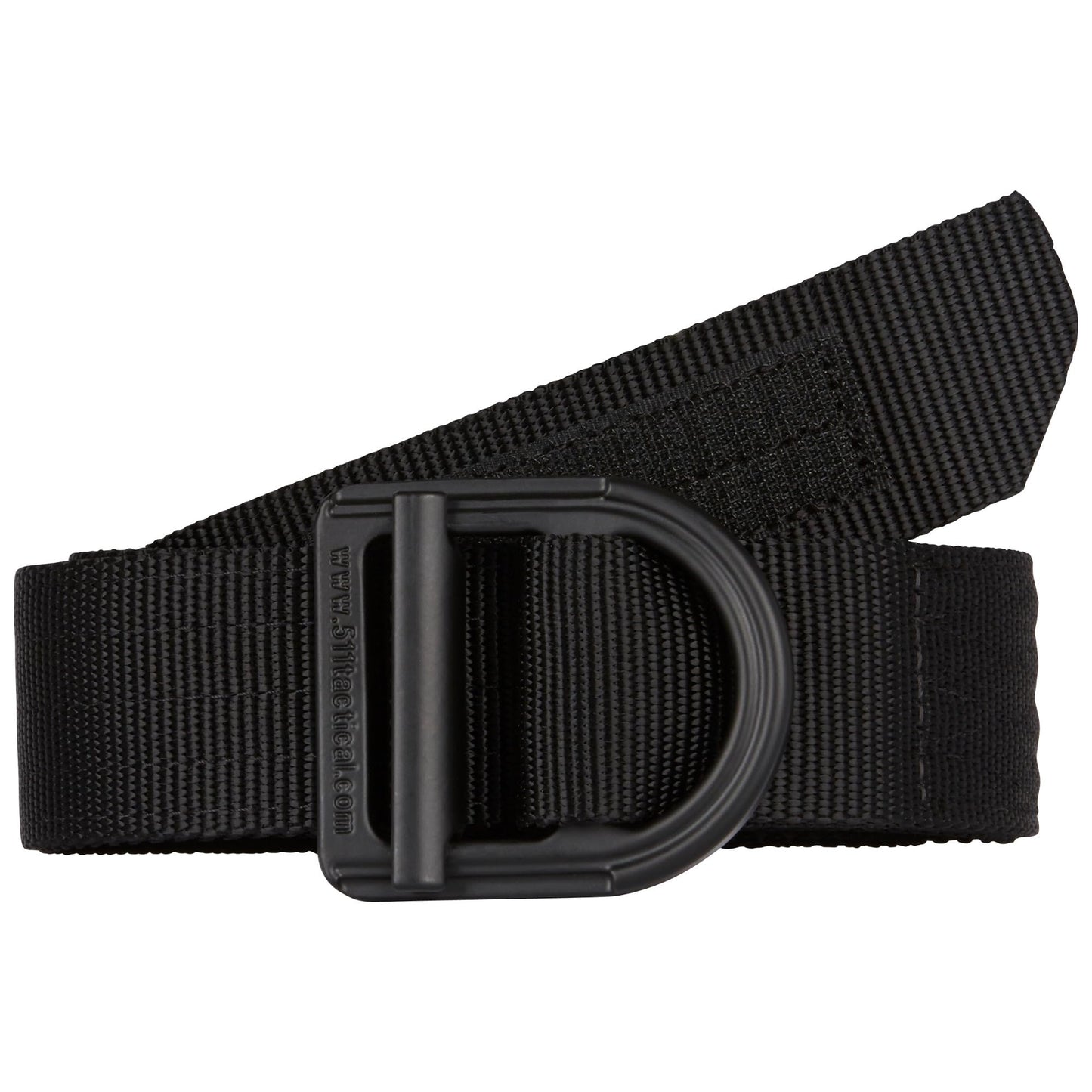5.11 Tactical Trainer Belt, 1.5" for Men or Women, Stainless Steel Buckle, Converts to Tie Down/Harness, Nylon, Style 59409, Black, Large