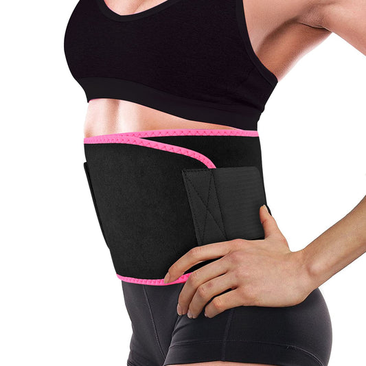 VINTEAM Waist Trainer For Women, Waist Trainer Belt, Waist Trimmer Belt Neoprene Fitness Sweat Belt Wrap Belly Shaper Workout 34-42 Inch Adjustable for Men and Women