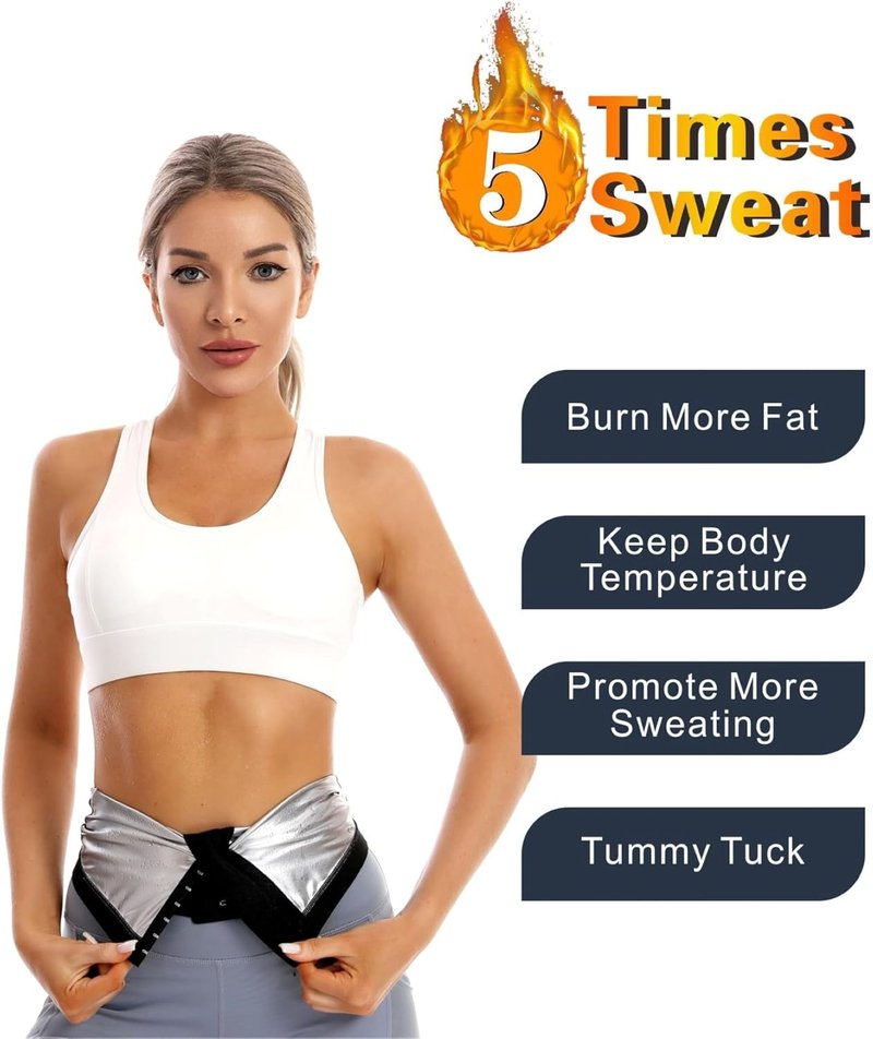Sauna Suit Waist Trainer - Adjustable Waist Cincher for Women | Slimming Trimmer for Lower Belly Fat