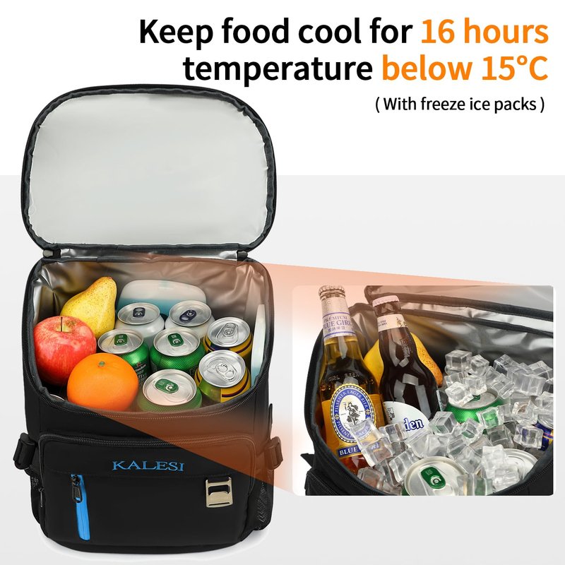Kalesi Cooler Backpack 36 Cans Lightweight Insulated Leak-Proof Travel Camping Lunch Cooler for Men and Women (B-Floral-Cool)