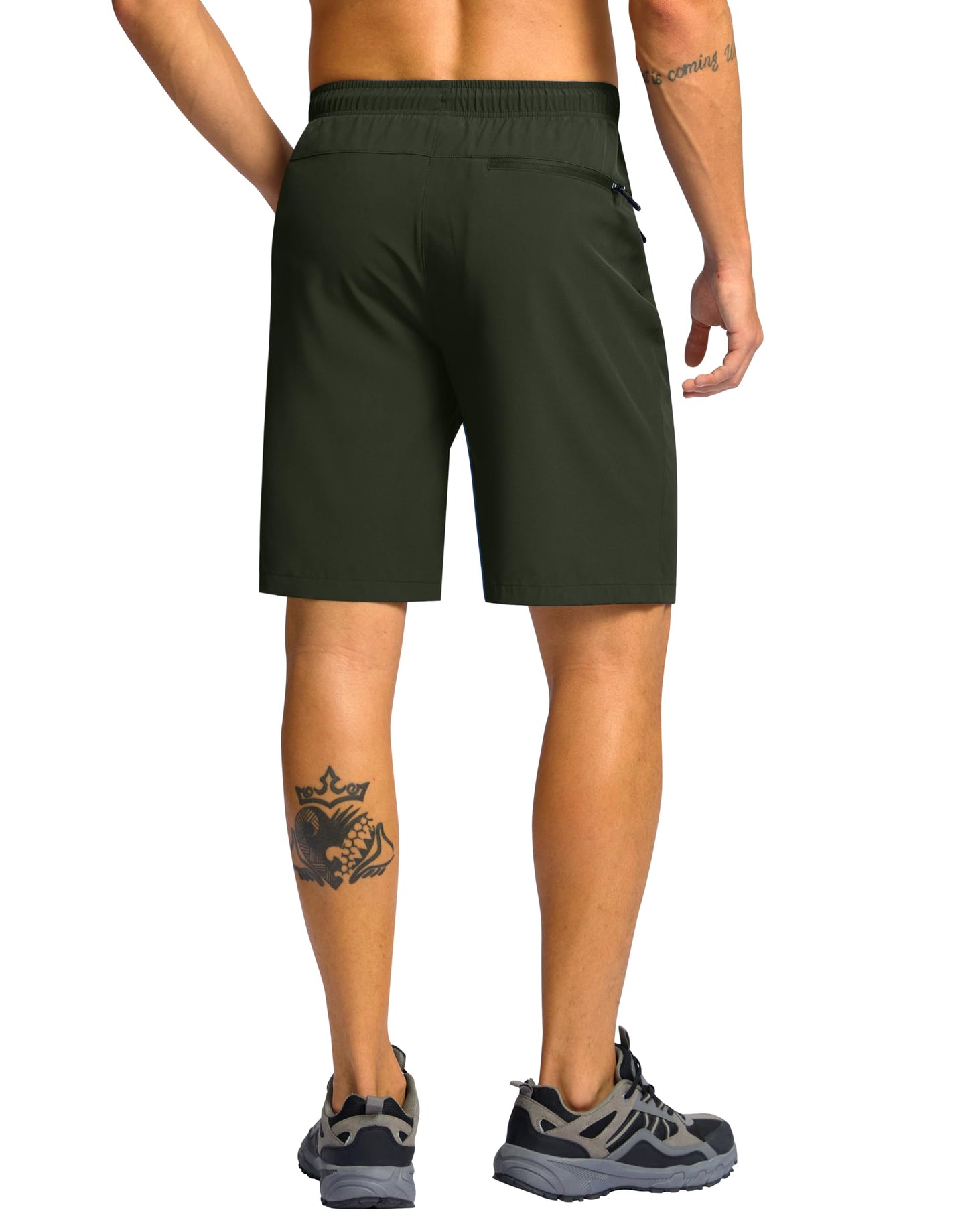 G Gradual Men's Shorts Lightweight Athletic Shorts Army Green