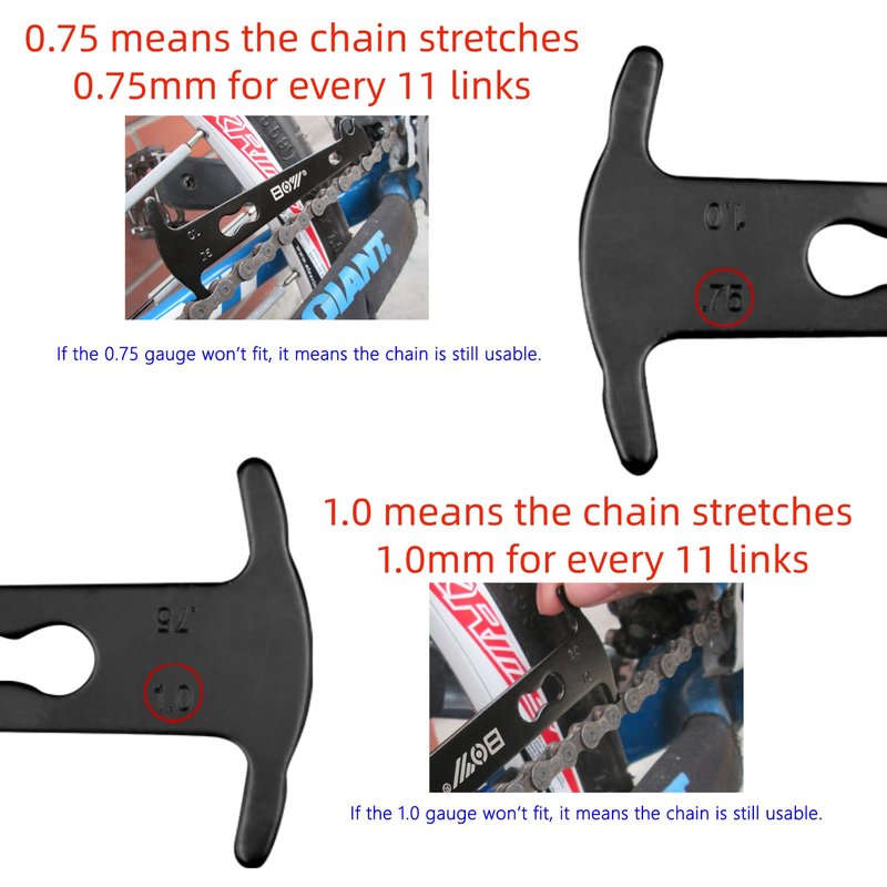 kimairy Bike Chain Breaker Tool Set, 1-13 Speed Chain Breaker with Comfort Grip Handle, Heavy-Duty Alloy Steel with Spare Pins, Chain Wear Gauge (Chain Breaker Set)