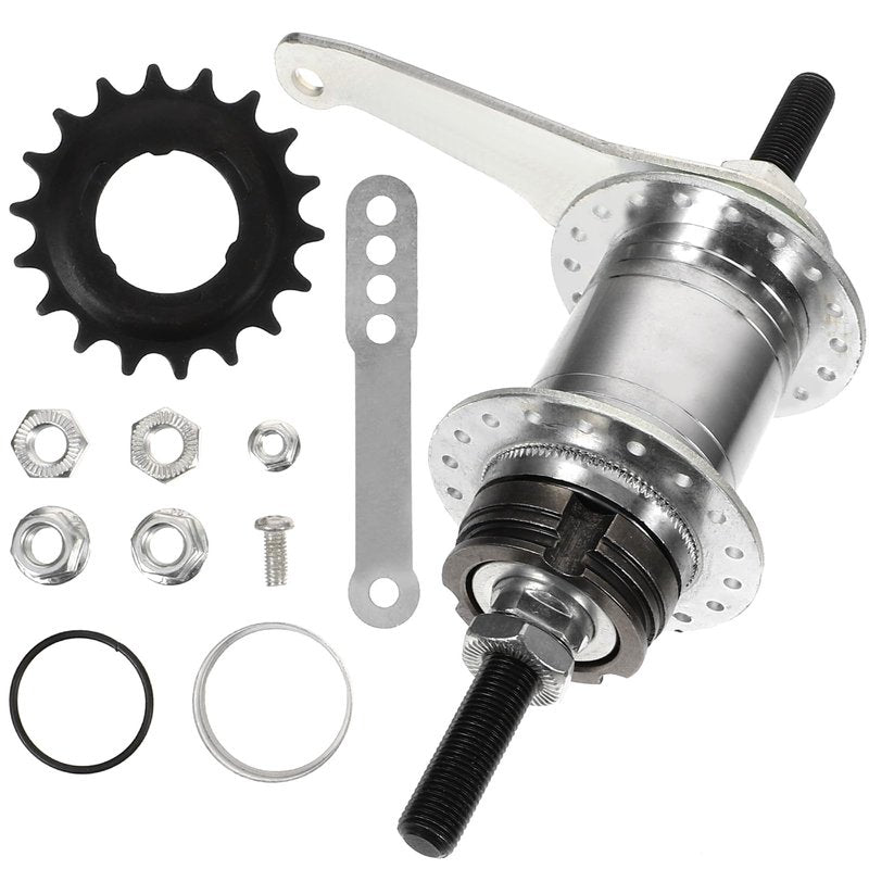 Yardwe 36H Inverted Brake Drum Rear Hub Steel Cycling Wheel Hub for Fixed Gear and Mountain Bikes 7.08X5.51X2.75 Inch Bicycle Rear Brake Kit