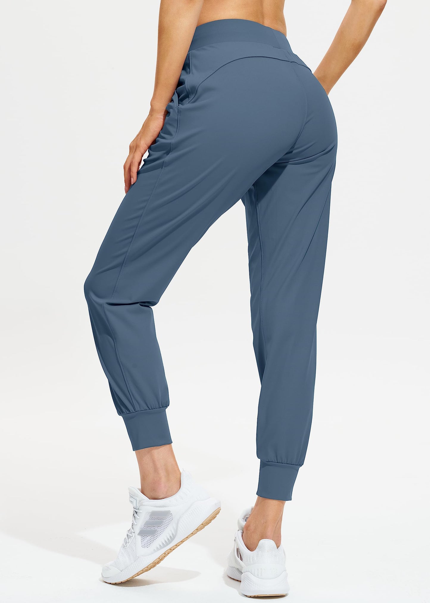 Libin Women's Joggers Pants Athletic Dance Sweatpants with Pockets Running Tapered Casual Pants for Workout,Lounge, Slate Blue XL