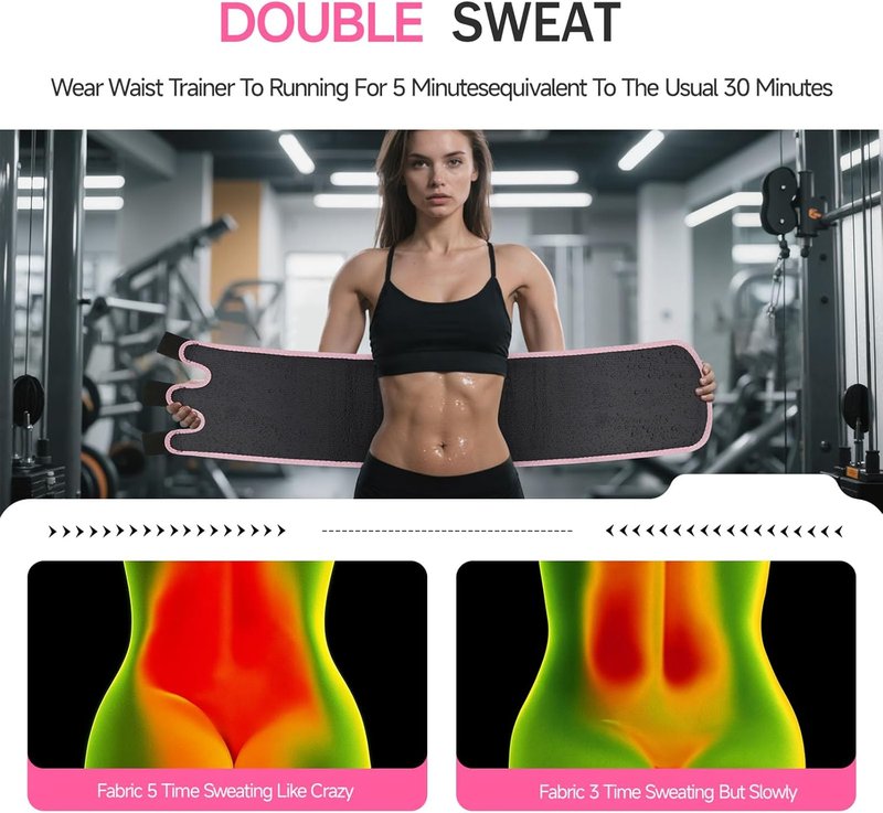 Waist Trainer for Women & Men - Sweat Trimmer Belt for Stomach | Adjustable Size