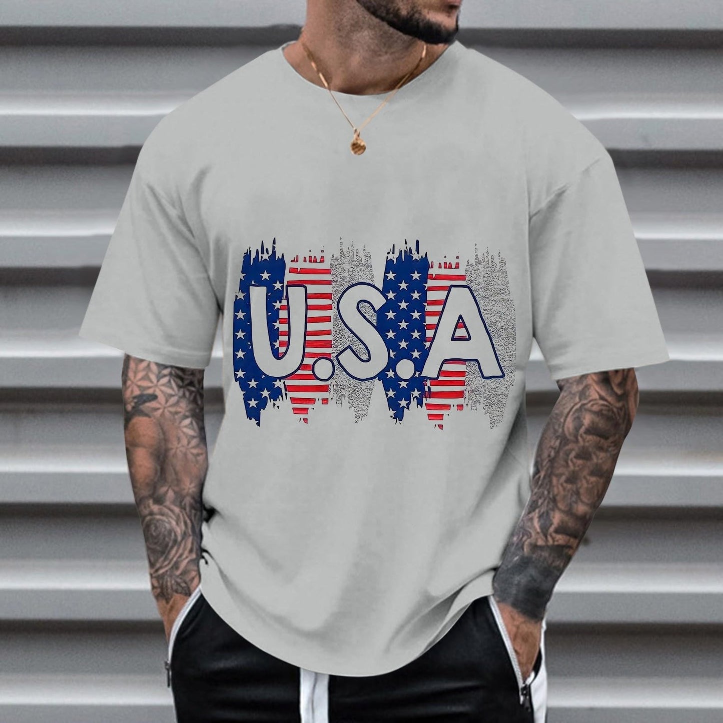 Deal of The Day 1776 Patriotic 4th of July Mens T-Shirts Short Sleeve Crew Neck Shirts Casual Loose Fit Tops Athletic Quick Dry Active Tee Shirts