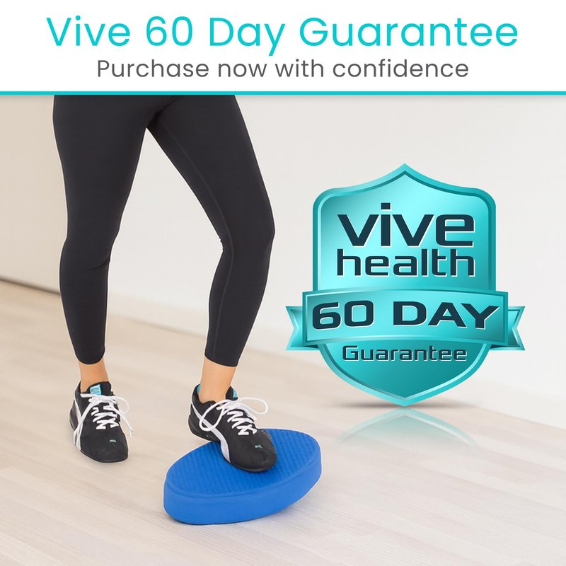 Vive Balance Pad (2 Pack) - Physical Therapy Foam Stability Trainer - Non-Slip Wobble Cushion for Exercise, Rehabilitation, Workouts, Yoga, Core Strength, Pilates - Device for Women, Men & Kids