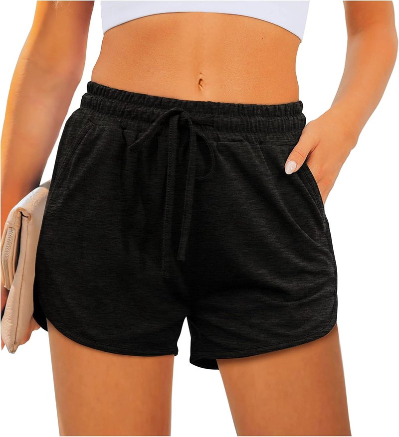 Womens Athletic Running Shorts - Dolphin Style with Pockets & Drawstring | Comfortable Fit
