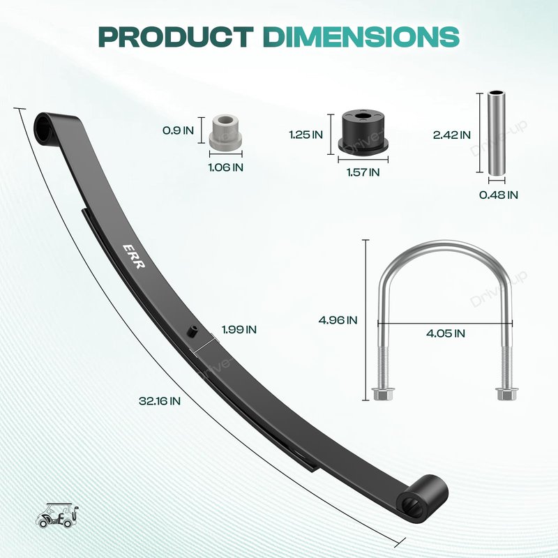 DRIVE UP Golf Cart Heavy Duty Dual Action Rear Leaf Spring Kit for EZGO RXV 2008-Up, Replaces OEM 604494