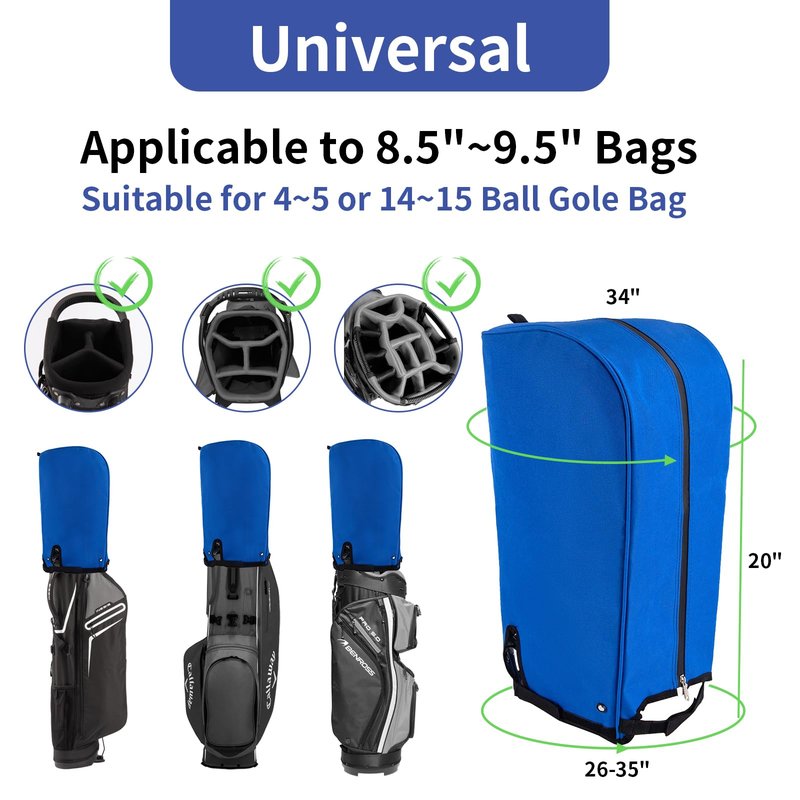 Golf Bag Cover Rain Hood Waterproof,Golf Bag Rain Cover,Rain Cover for Golf Bag fit Almost All Tour Bags Golf Bags or Carry Cart for Mens Women Golfer,Heavy Duty Club Bags Raincoat for Golfer