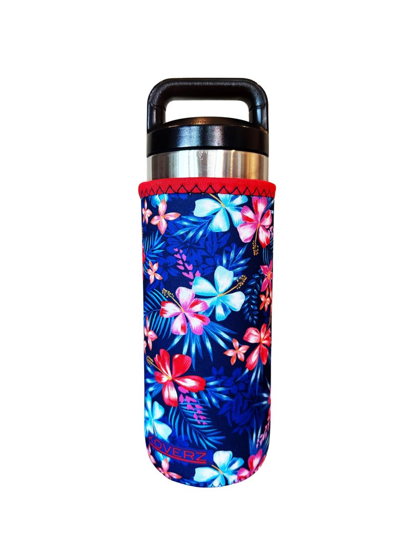 Koverz Water Bottle Sleeve, Fits 24-30 Oz. Water Bottle, Large Size, Hawaiian Floral