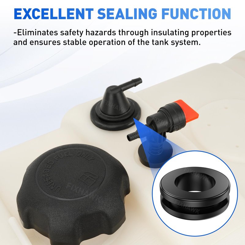 FIXHAWK Gas Tank Vent Replacement Fuel Tank Vent Insulator Grommet for Club Car DS(1982-2015) & Precedent(2004-2019)- 2Set