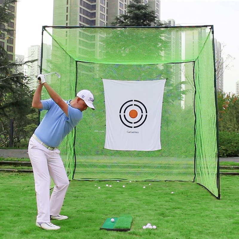 Gagalileo Golf Net for Hitting Cage - High Impact Replacement Practice Netting Easy Assemble Durable Nylon PE Blend for Backyard Indoor Garage Driving Chipping Training 10X10 FT