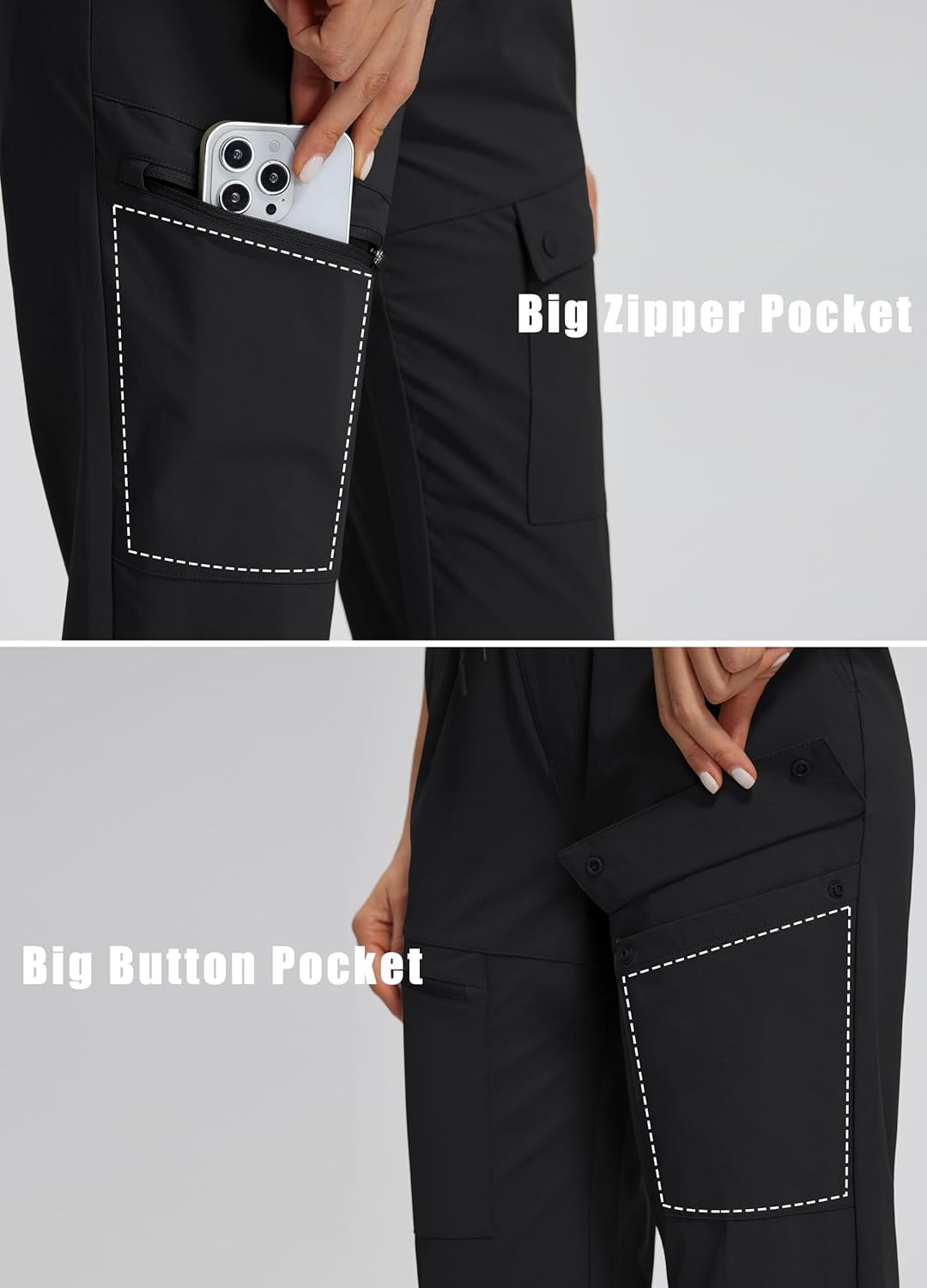 Libin Women's Hiking Pants - Lightweight Quick-Dry Water-Resistant Cargo | 5 Pockets for Outdoor Travel