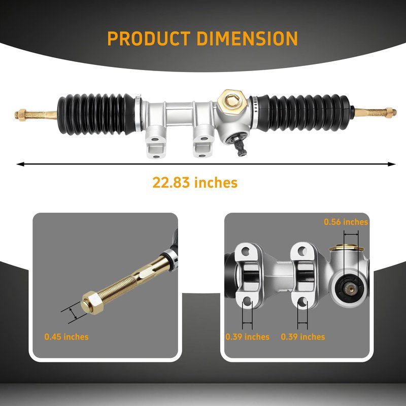 MIXOPOLY Golf Cart Steering Gear Box Assembly Replacement for Yamaha G22 2003-2007 Gas or Electric Models Replace OEM# JU0-F3400-00