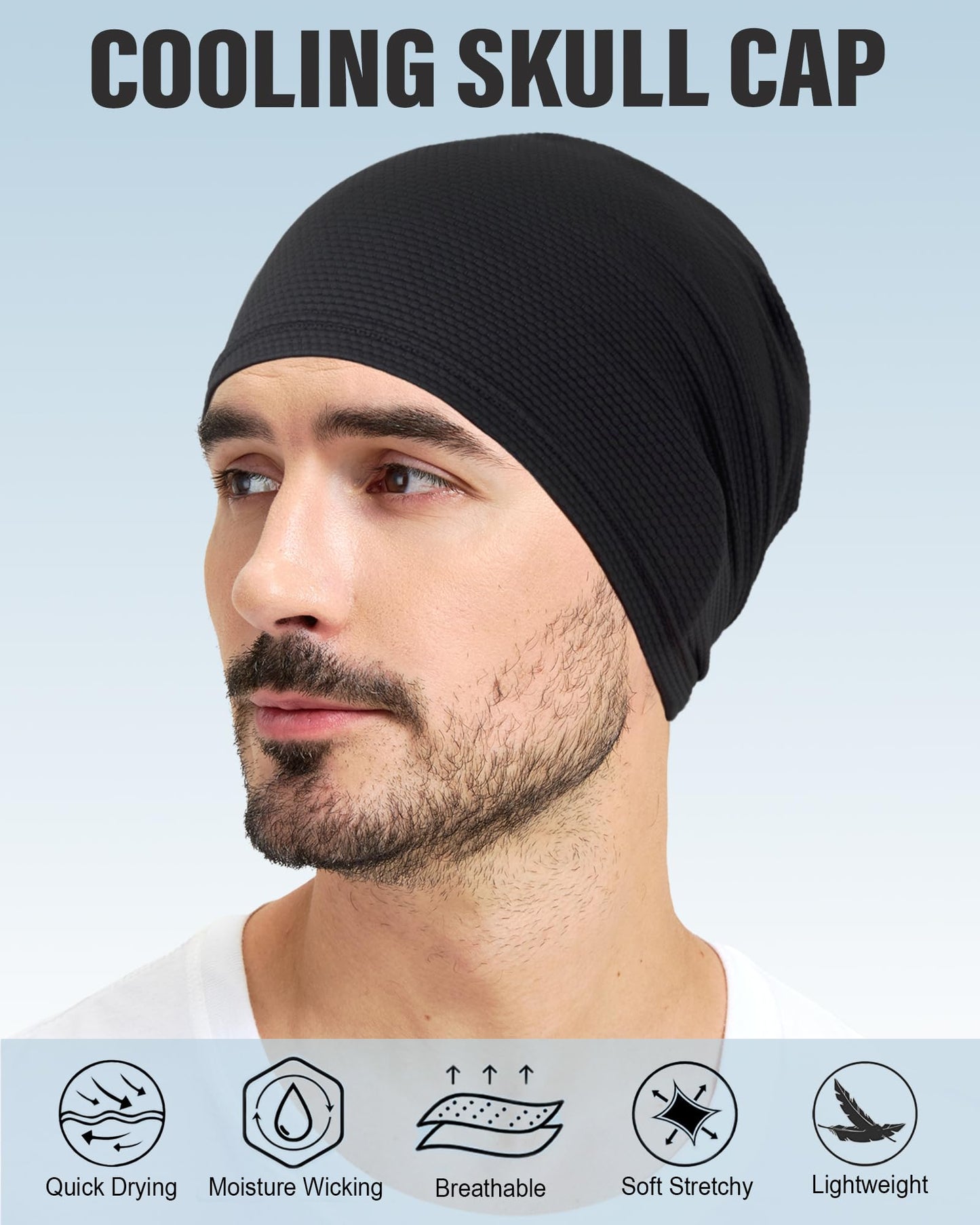 ROYBENS Cooling Skull Caps for Men, Cooling Hats for Women, Summer Beanie