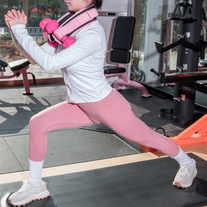 Hip Thrust Belt for Dumbbells,Booty Belt for Hip Thrust Slip-Resistant Padding Pink