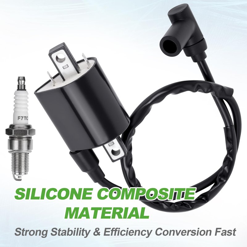 10L0L Golf Cart Ignition Coil & Spark Plug Kit for Yamaha G2 G5 G8 G9 G11 G14 Models, Replaces OEM J38-82310-20-00, Easy Installation Durable Performance