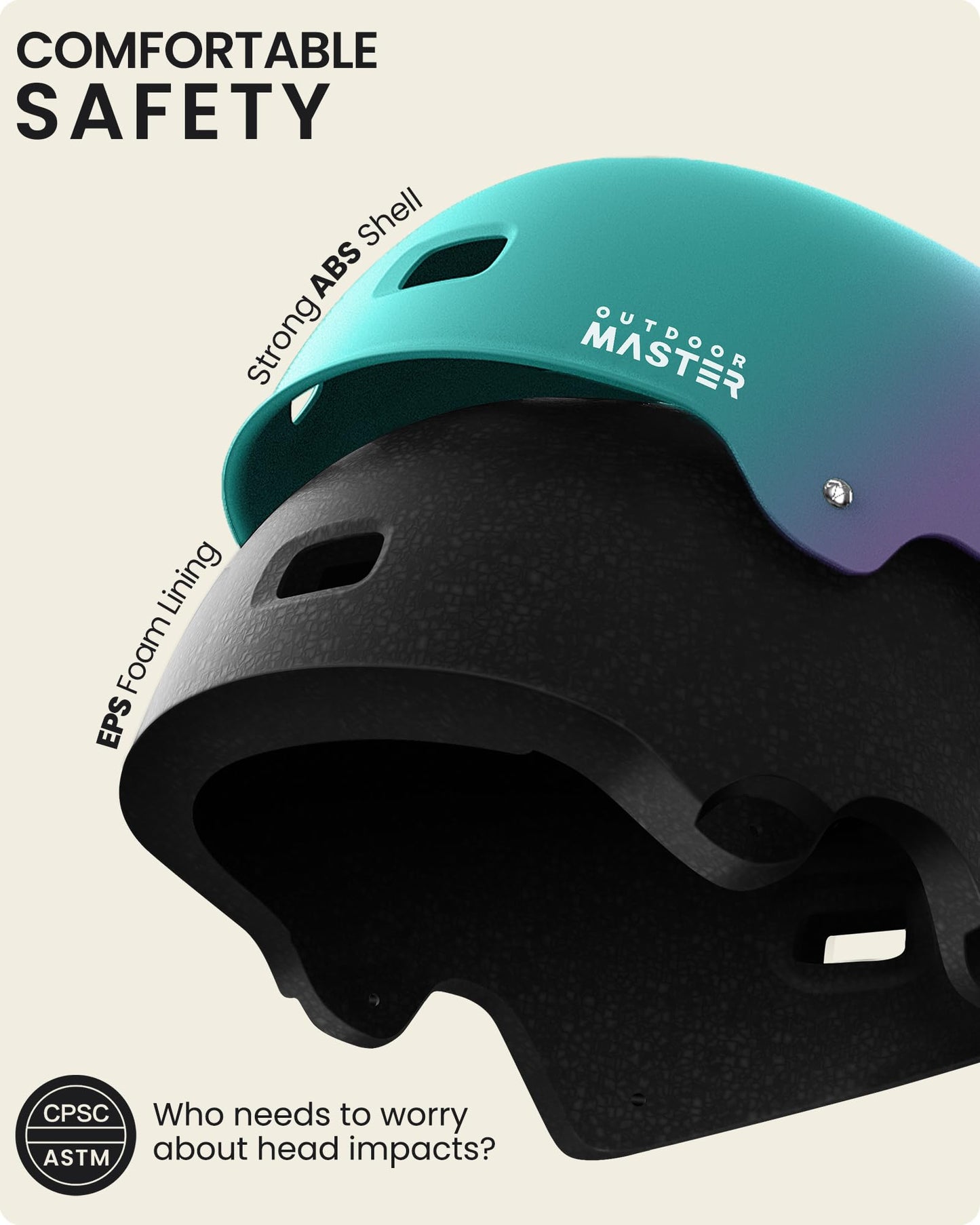 OutdoorMaster Skateboard Cycling Helmet - Two Removable Liners Ventilation Multi-Sport Scooter Roller Skate Inline Skating for Kids, Youth & Adults - XS - Fuschia Teal