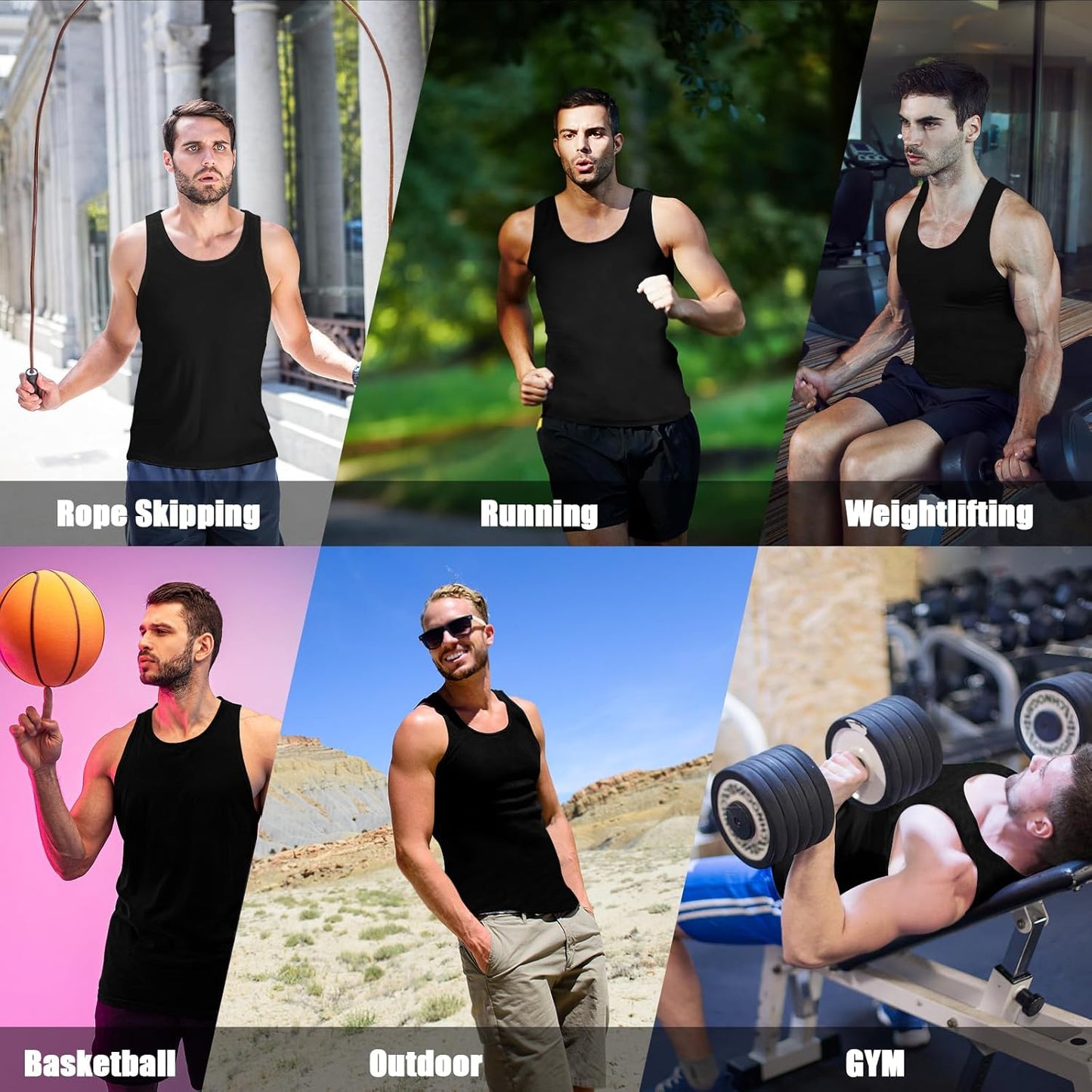Men's Sweat Vest | Workout Waist Trainer Sauna Suit for Heat Trapping & Compression - Slimming Gym Tank Top