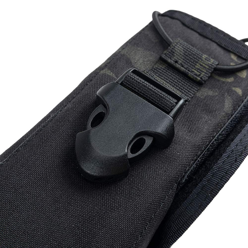 EXCELLENT ELITE SPANKER Tactical Universal Radio Holster Pouch Holder Case Bag Molle Adjustable Military Walkie Talkie Holder(Multicam-Black)