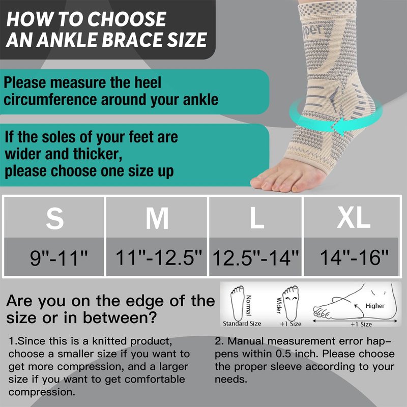 Copper Infused Ankle Brace - Compression Sleeve for Sprains & Tendonitis | Skin Silver, Size S