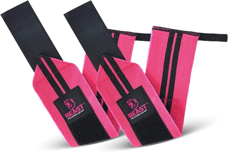 Gym Wrist Wraps for Weightlifting - Improved Lifting Support & Stability | 14" Premium Quality Hand Wraps with Thumb Loop