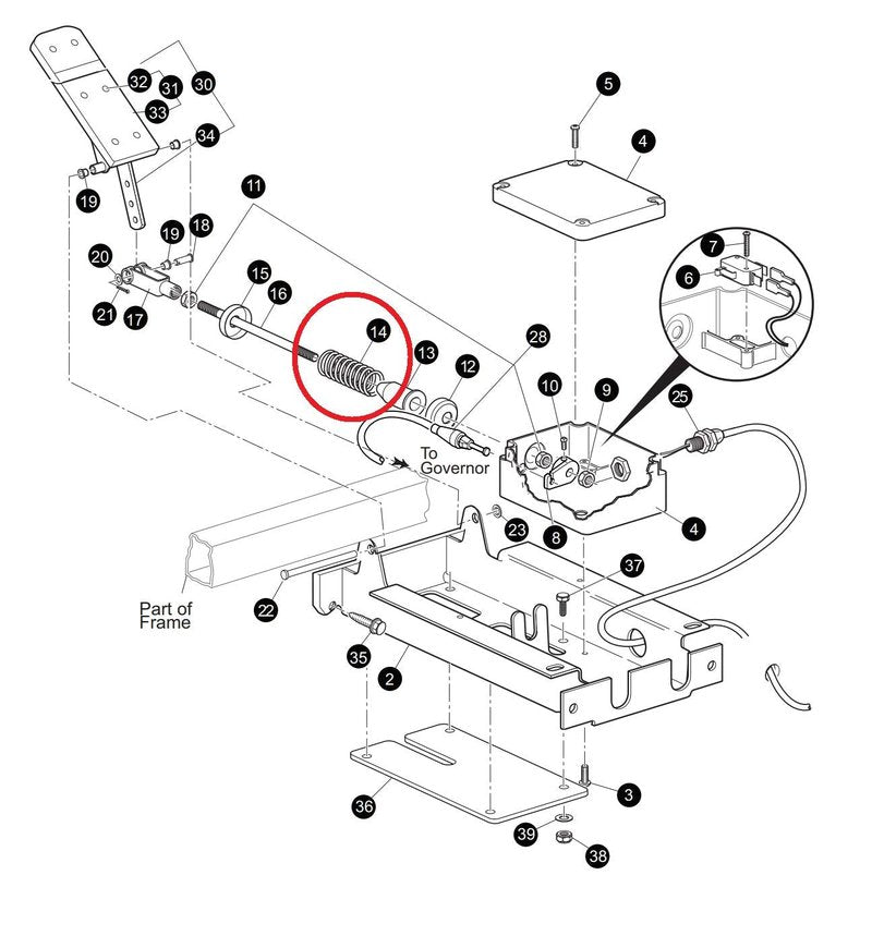 A.A Accelerator Compression Spring for EZGO Gas/Electric Golf Cart 1994-Up Replaces 73046G01
