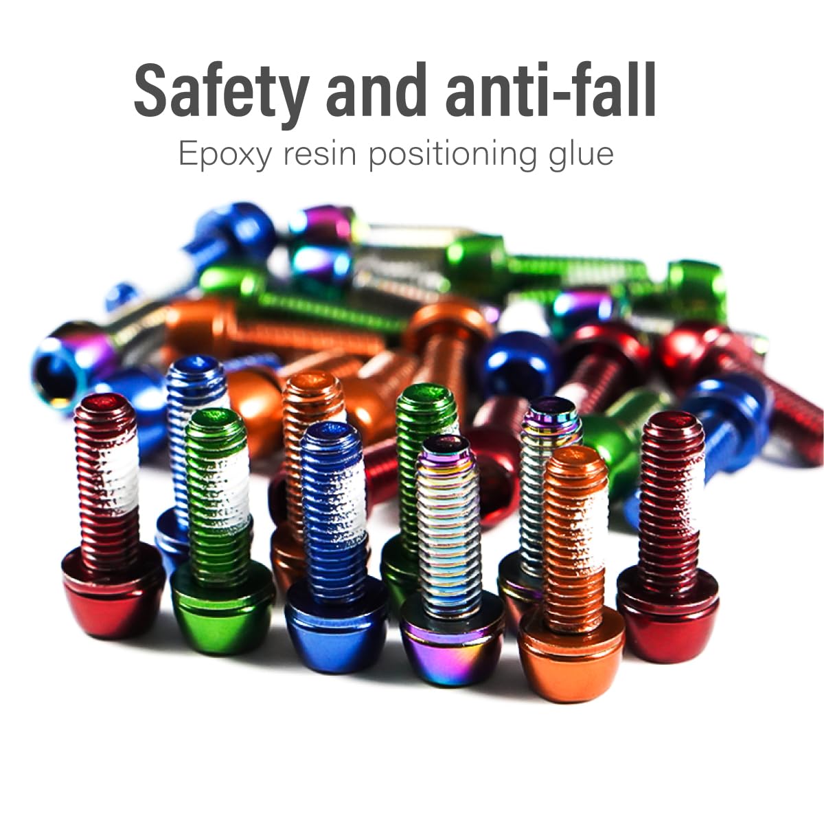CNC MTB Caliper Bolts,Bike disc Brake Caliper Bolts M6x18mm Steel Alloy，Orange