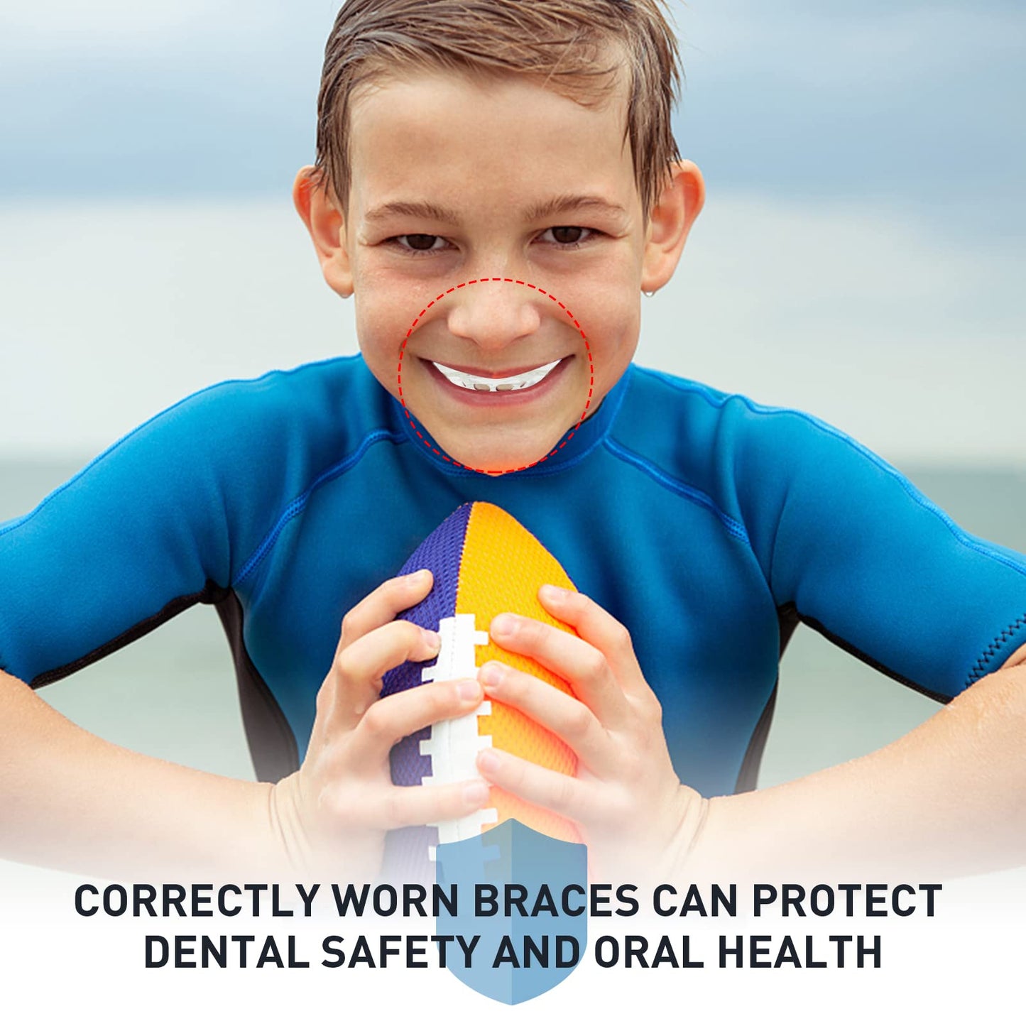 3 Pack Kids Youth Mouth Guard Football Sports Braces Mouthguards for Mouthpiece Boys Teeth for MMA Boxing Rugby Kickboxing Taekwondo Softball Lacrosse to Braces EVA Transparent