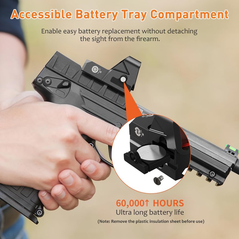 KIAMINE 3 MOA Red Dot Sight, RMR Footprint – Compatible with Holosun 407C / 507C Mounts, Shake Awake, for Glock MOS, Sig Sauer, 1911, and Picatinny Rifles