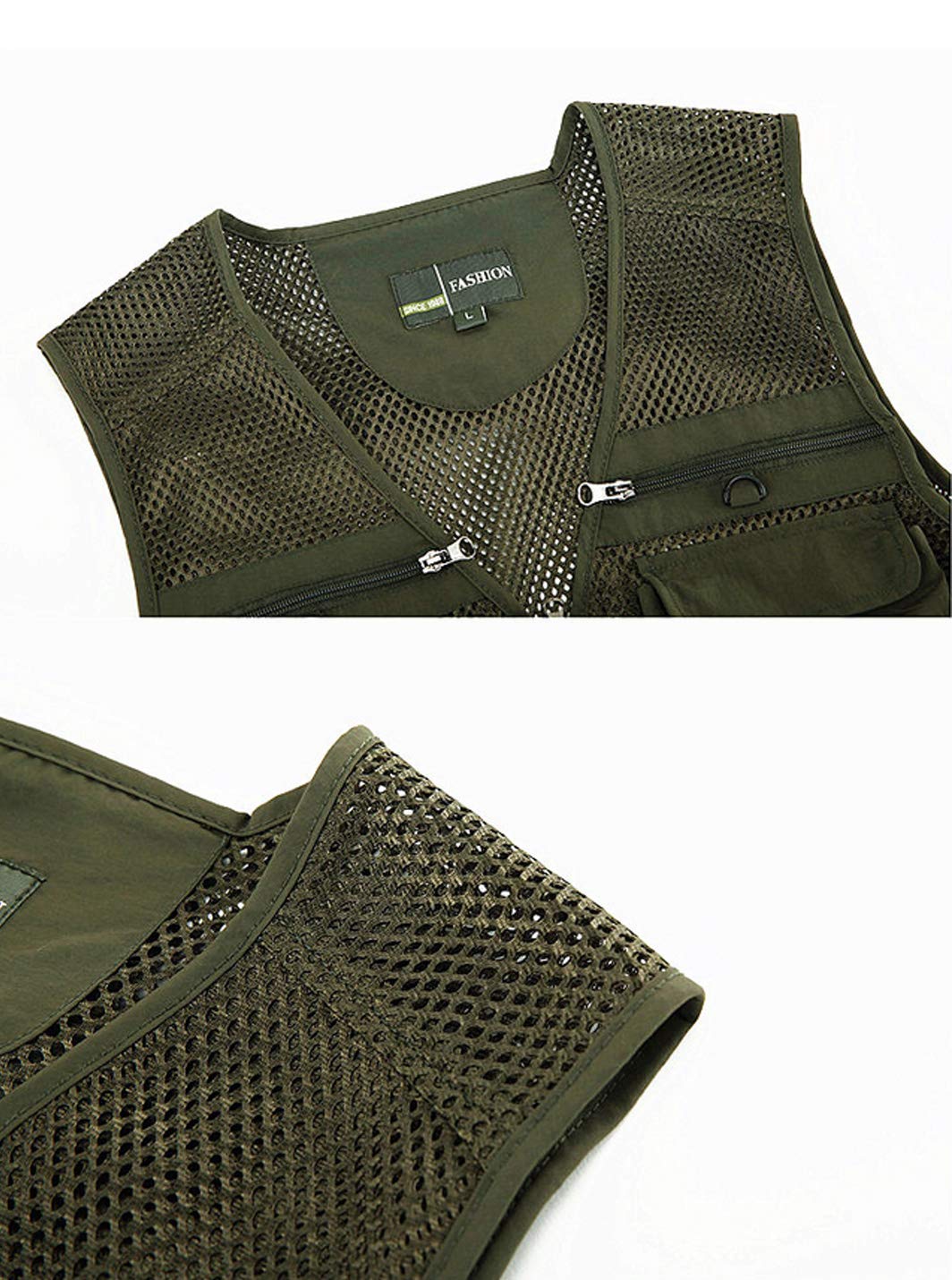 Lentta Men's Fishing Vest Summer Outdoor Lightweight Work Photo Vest 16 Pockets
