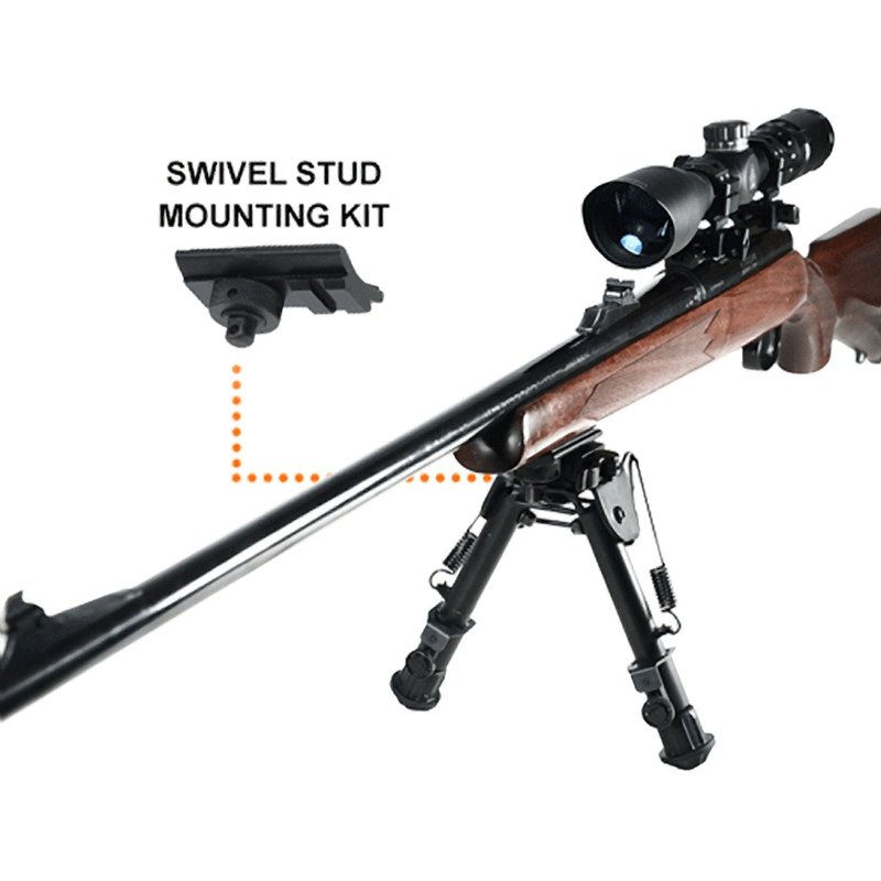 UTG Tactical OP Bipod, QD Lever Mount, Height 5.9"-7.3",Black