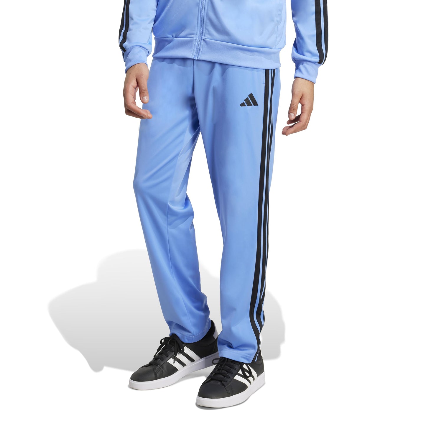 adidas Men's 3-Stripes Tricot Opem Hem Track Pants, Blue Fusion, X-Large
