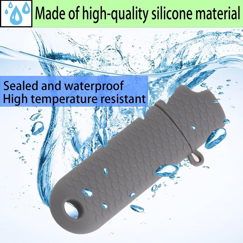 Waterproof Lighter Case Cover - 2 Pcs BIC Regular Lighter Sleeve for Outdoor Survival | Gray