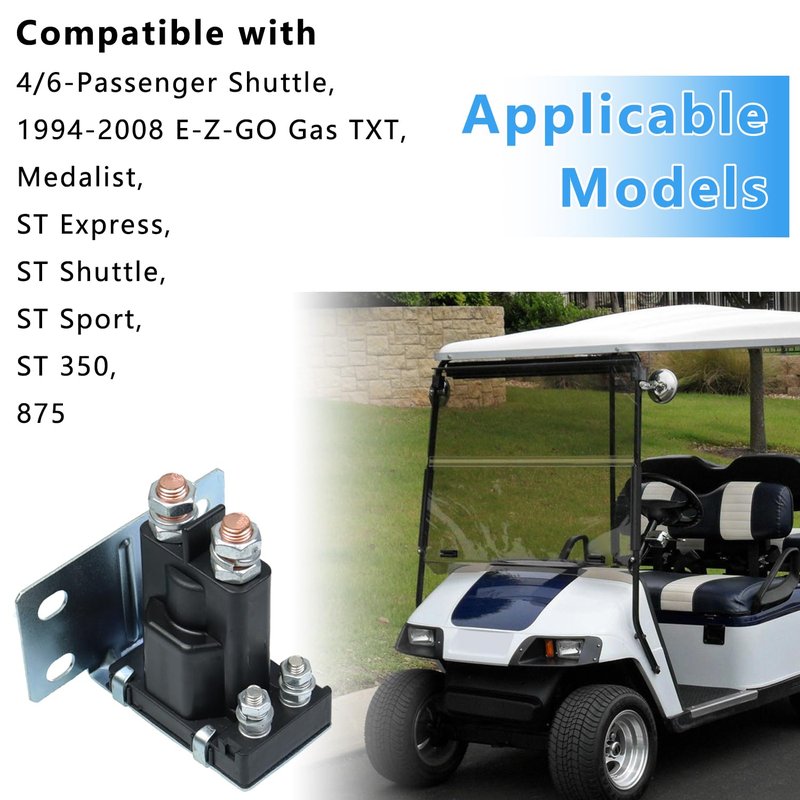 TXRXIZ 14V Golf Cart Solenoid Compatible with EZGO TXT Gas 4 Terminal Solenoid 1994-Up OEM #27153-G01, 27153G01, 612813